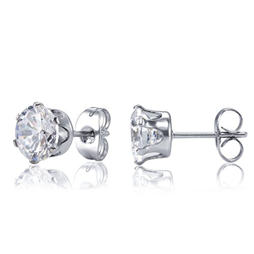 Steel Round Stud Earring